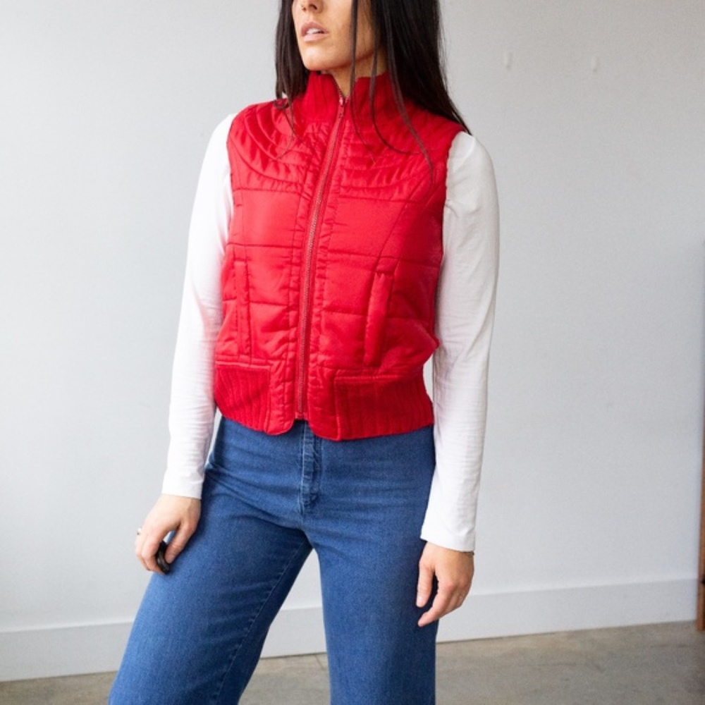 Vintage Red Vest Small
